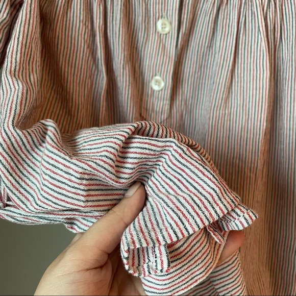 A.P.C. LOULA STRIPED COTTON BLOUSE sz 38 - Picture 5 of 11